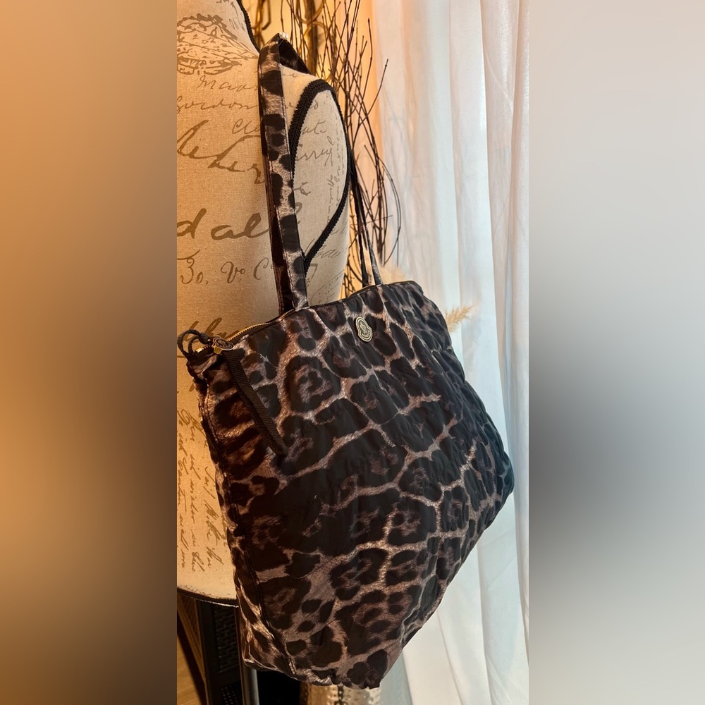 Moncler THERESE New With Tags Leopard Animal Print Purse Tote Shoulder Bag - Picture 4 of 13